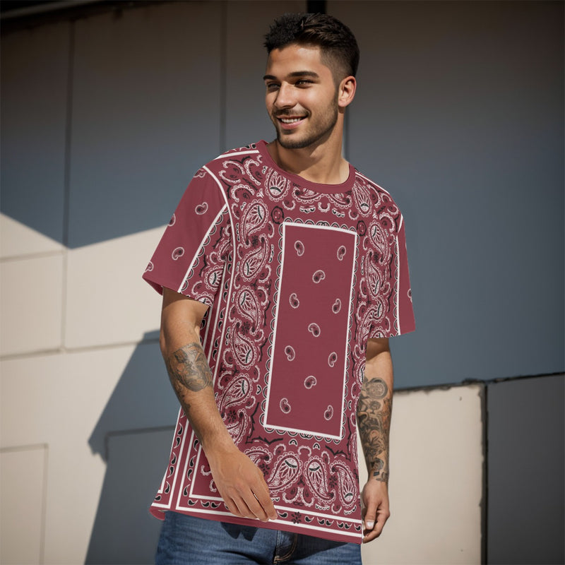 YAC - Mens BBC Maroon Bandana T Shirt