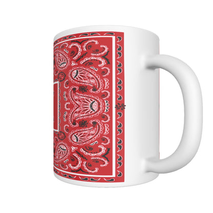 CM - Red Rectangle Bandana Coffee Mug