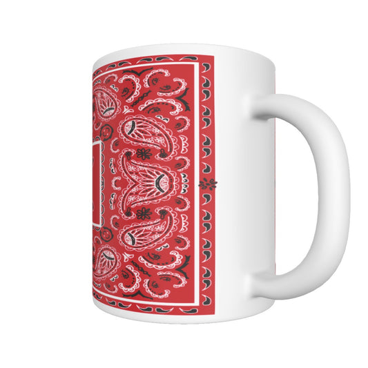 CM - Red Rectangle Bandana Coffee Mug
