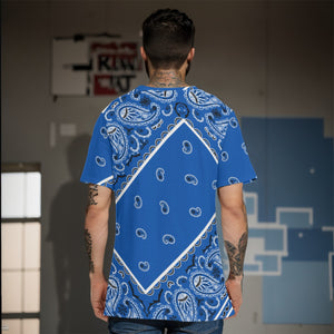 YAP - Men's Tilted Blue OG Bandana  TShirt