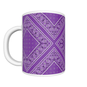 CM - Pretty Purple Diamond Bandana Coffee Mug