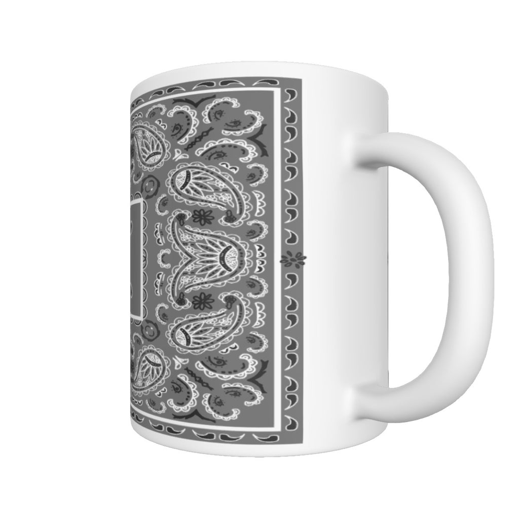 CM -Gray Rectangle Bandana Coffee Mug