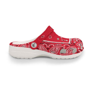 Men's Red Classic Bandana Clogs