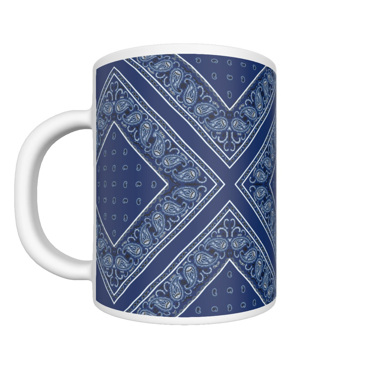 CM - Navy Blue Diamond Bandana Coffee Mug