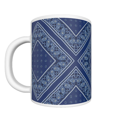 CM - Navy Blue Diamond Bandana Coffee Mug