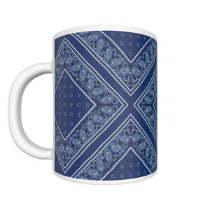 CM - Navy Blue Diamond Bandana Coffee Mug