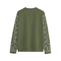 Unisex Army Green Classic Bandana Sweatshirt