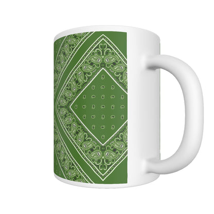 CM - Green Diamond Bandana Coffee Mug