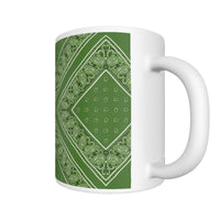 CM - Green Diamond Bandana Coffee Mug