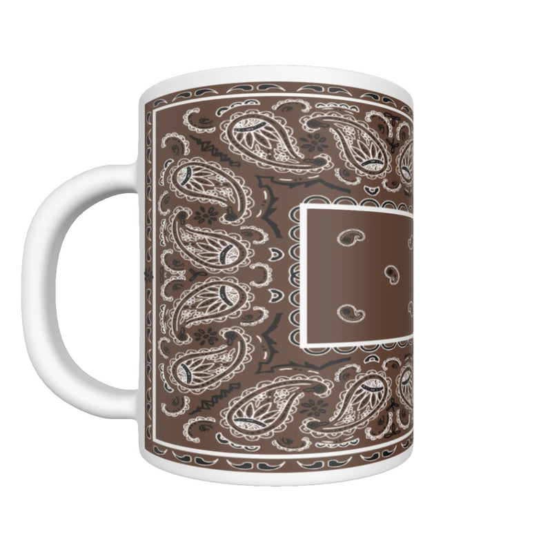 CM - Coffee Brown Rectangle Bandana Coffee Mug