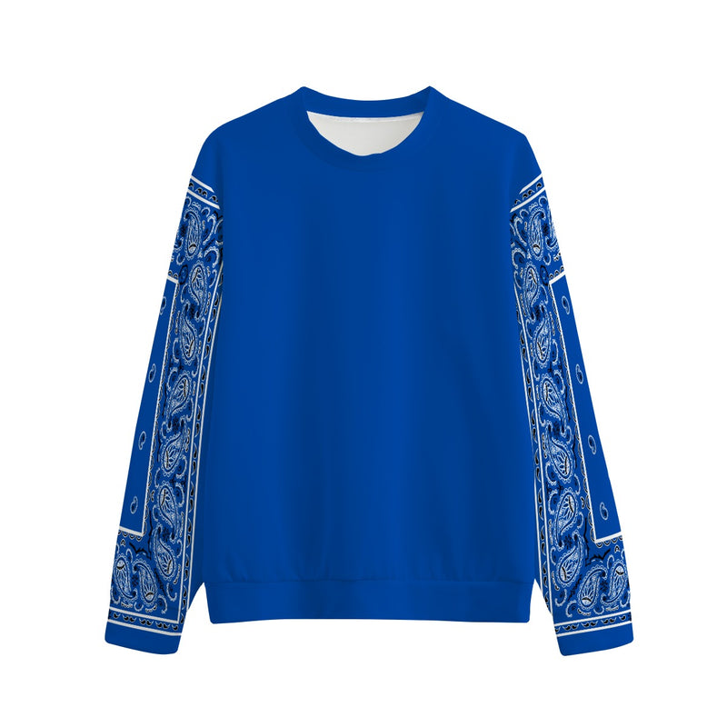 Unisex Blue Bandana Sleeved Sweatshirt