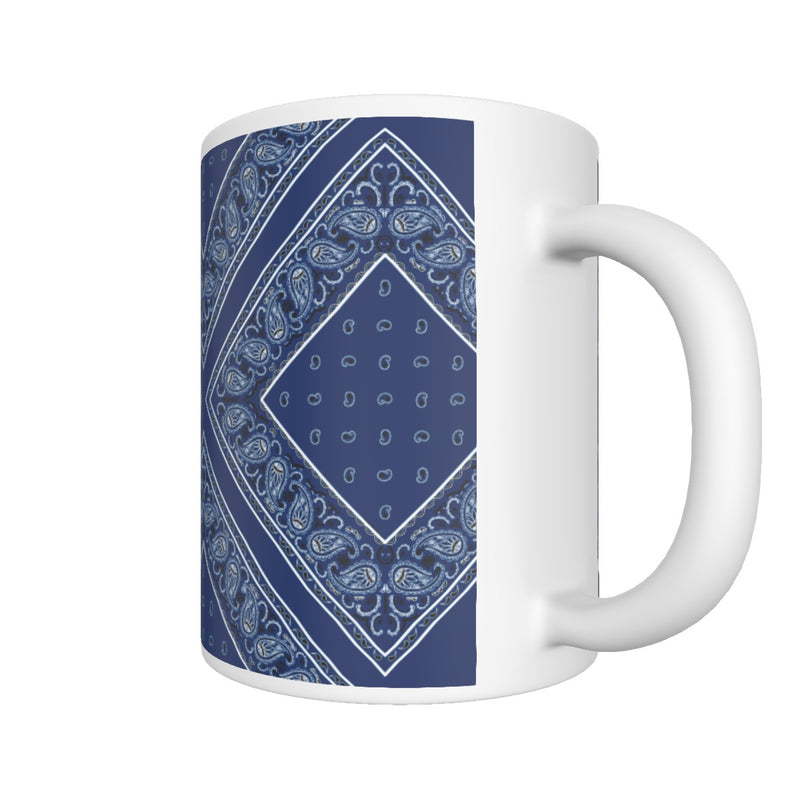 CM - Navy Blue Diamond Bandana Coffee Mug