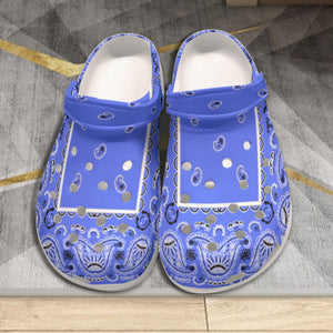 Men's Royal Blue Classic Bandana Clogs