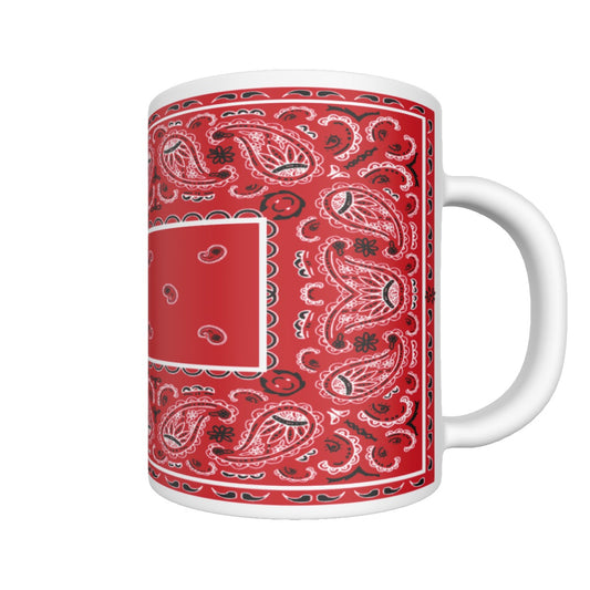 CM - Red Rectangle Bandana Coffee Mug