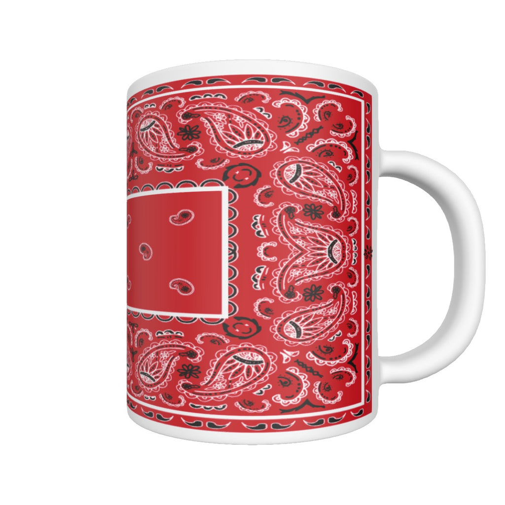 CM - Red Rectangle Bandana Coffee Mug