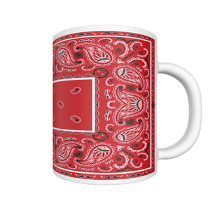 CM - Red Rectangle Bandana Coffee Mug