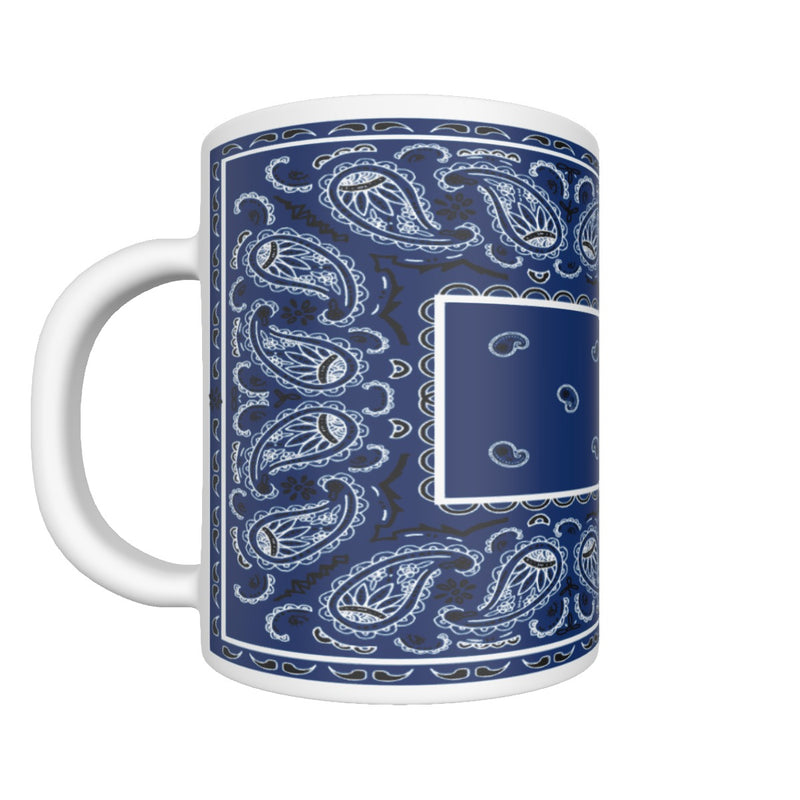 CM -Navy Rectangle Bandana Coffee Mug