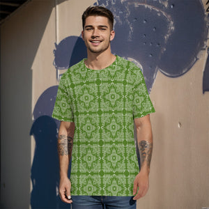 YAP - Men's Bandana4 Green and White TShirt