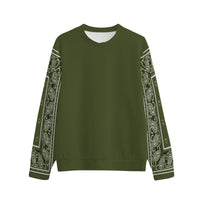 Unisex Army Green Classic Bandana Sweatshirt