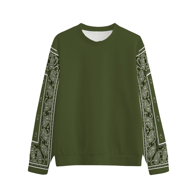 Unisex Army Green Classic Bandana Sweatshirt