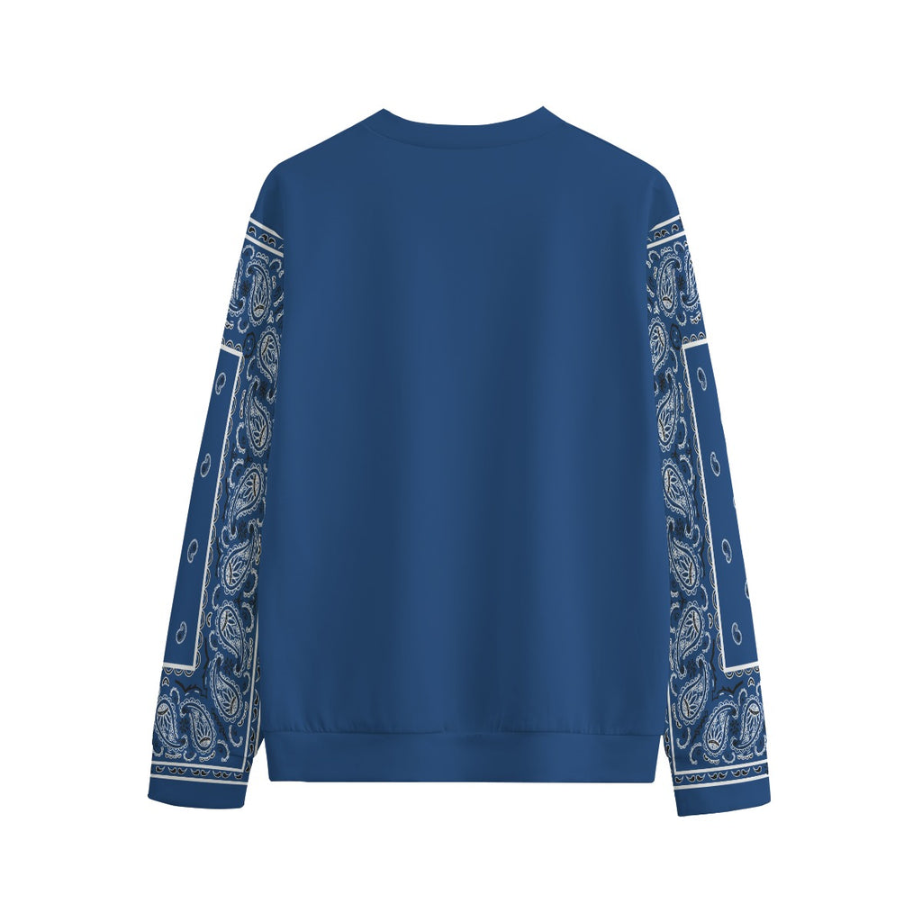 Unisex Navy Bandana Sleeved Sweatshirt