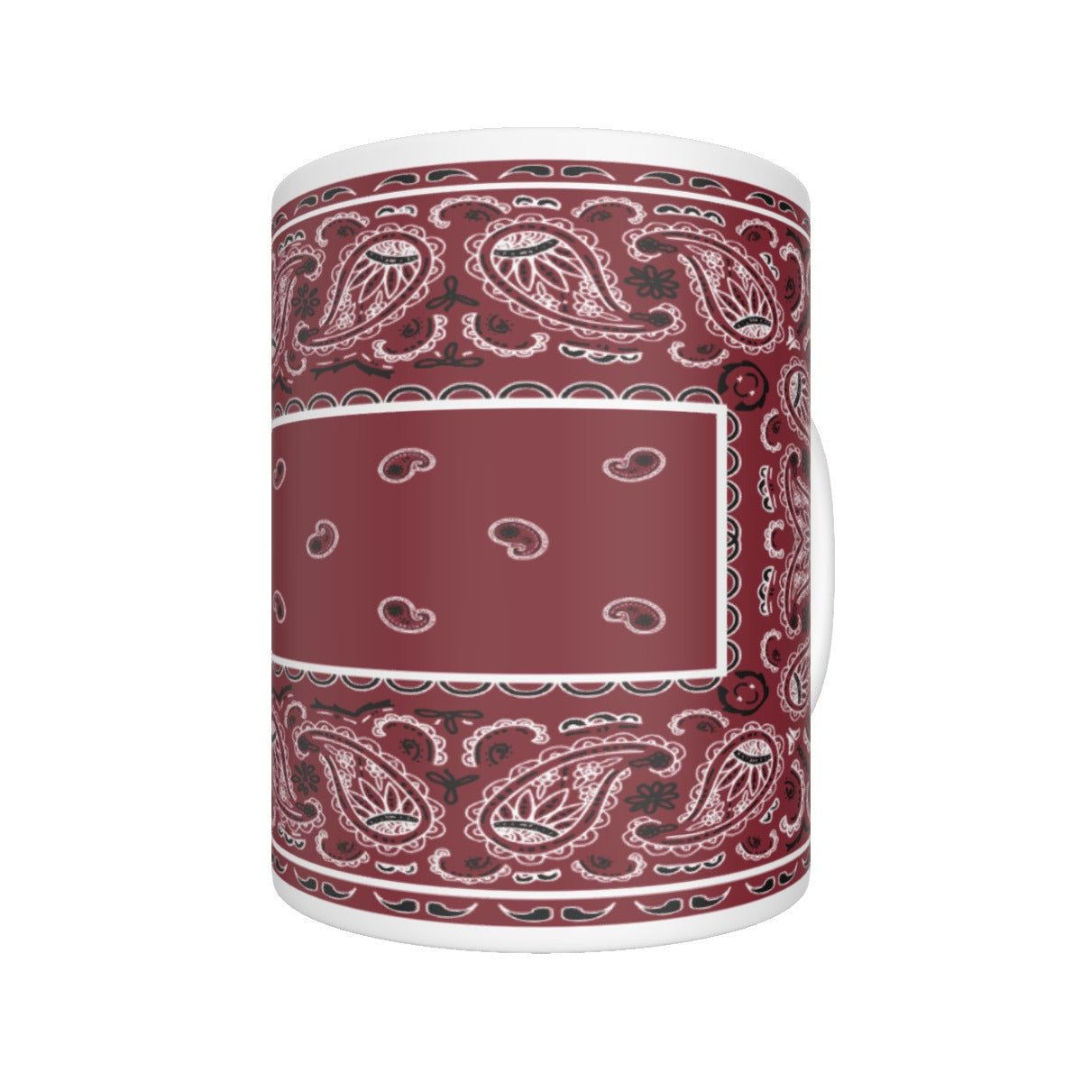 CM - Maroon Rectangle Bandana Coffee Mug