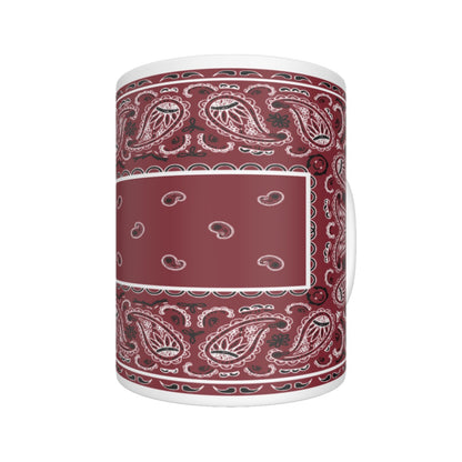 CM - Maroon Rectangle Bandana Coffee Mug