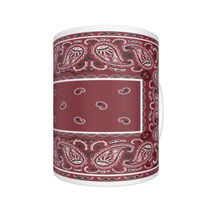 CM - Maroon Rectangle Bandana Coffee Mug