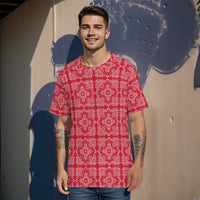 YAP - Men's Bandana4 Red and White TShirt