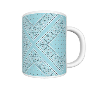 CM - Baby Blue Diamond Bandana Coffee Mug