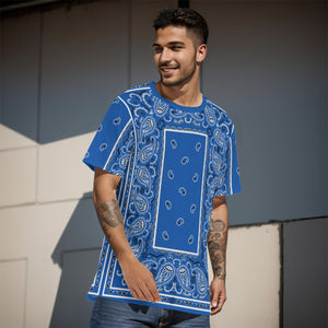 YAC - Men's BBC Cobalt Blue Bandana T Shirt