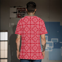 YAP - Men's Bandana4 Red and White TShirt