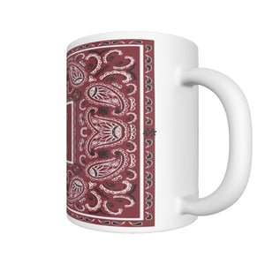 CM - Maroon Rectangle Bandana Coffee Mug