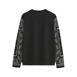 Unisex Black Bandana Sleeved Sweatshirt