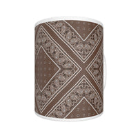 CM - Coffee Brown Diamond Bandana Coffee Mug