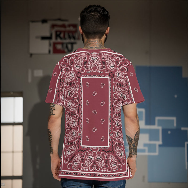 YAC - Mens BBC Maroon Bandana T Shirt