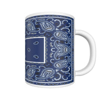 CM -Navy Rectangle Bandana Coffee Mug