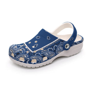 Women's Navy Classic Bandana Clogs