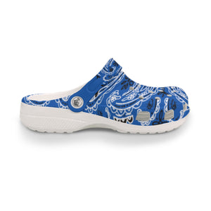 Men's Blue Classic Big Bandana Clogs