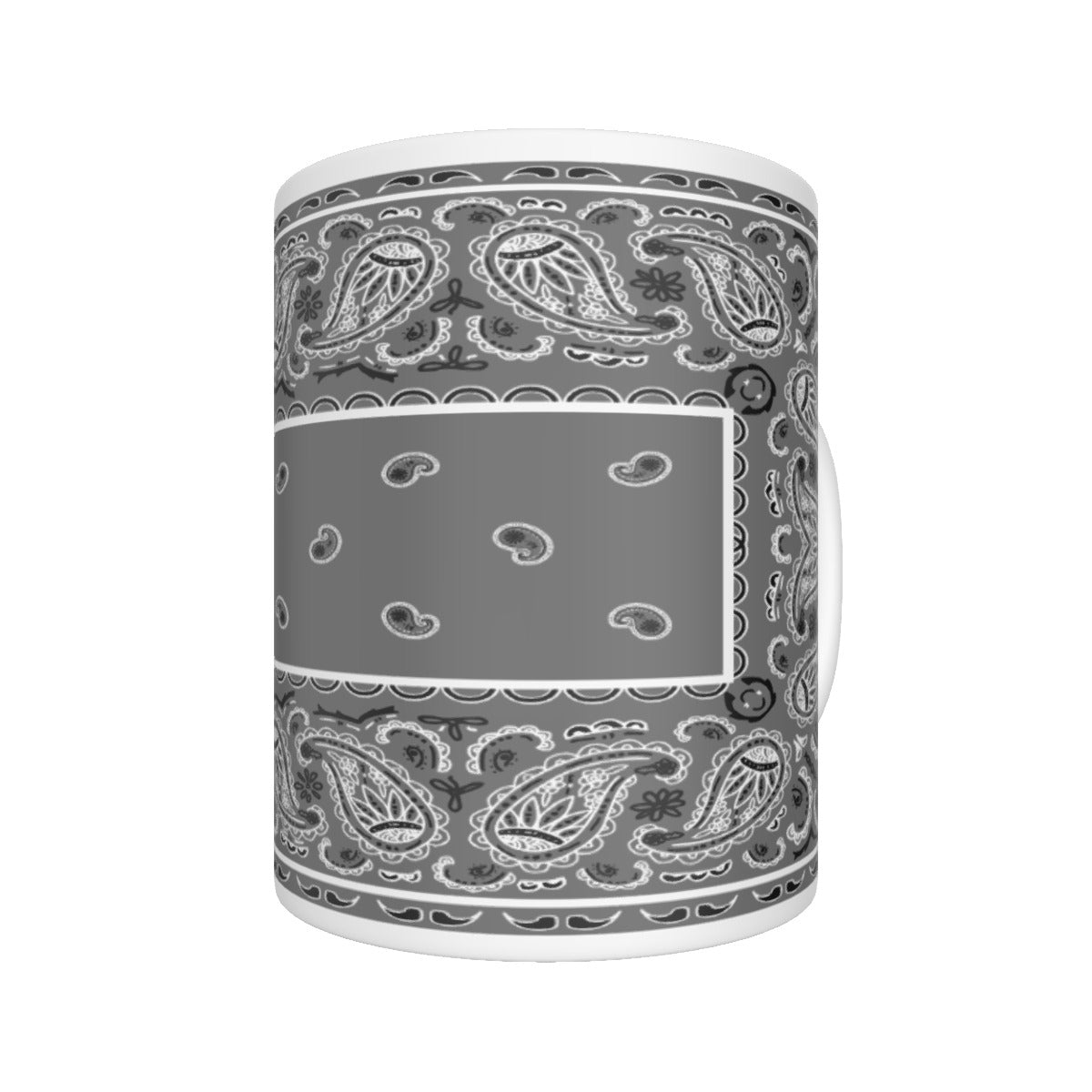CM -Gray Rectangle Bandana Coffee Mug
