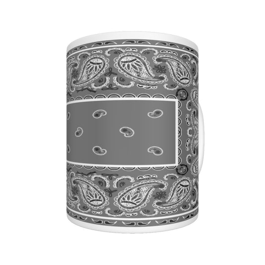 CM -Gray Rectangle Bandana Coffee Mug