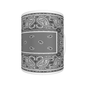 CM -Gray Rectangle Bandana Coffee Mug