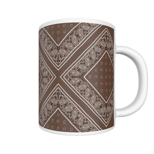 CM - Coffee Brown Diamond Bandana Coffee Mug