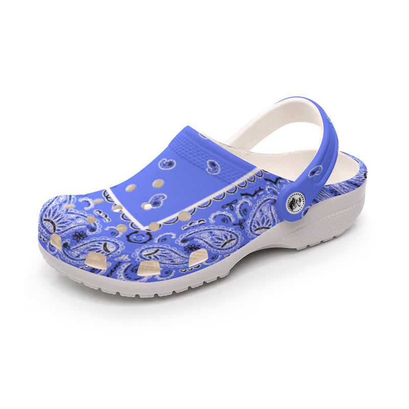 Men's Royal Blue Classic Bandana Clogs