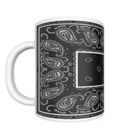 CM - Black Rectangle Bandana Coffee Mug