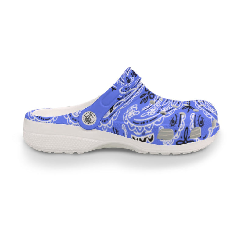 Men's Royal Blue Classic Big Bandana Clogs