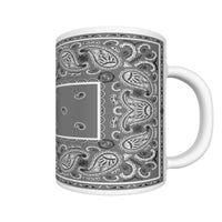 CM -Gray Rectangle Bandana Coffee Mug