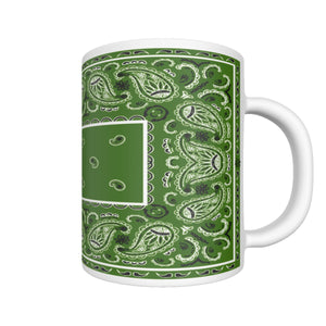 CM - Green Rectangle Bandana Coffee Mug