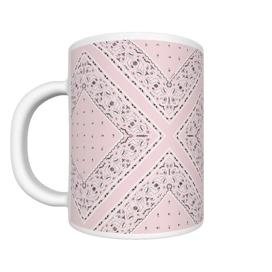 CM - Light Pink Diamond Bandana Coffee Mug