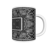 CM - Black Rectangle Bandana Coffee Mug